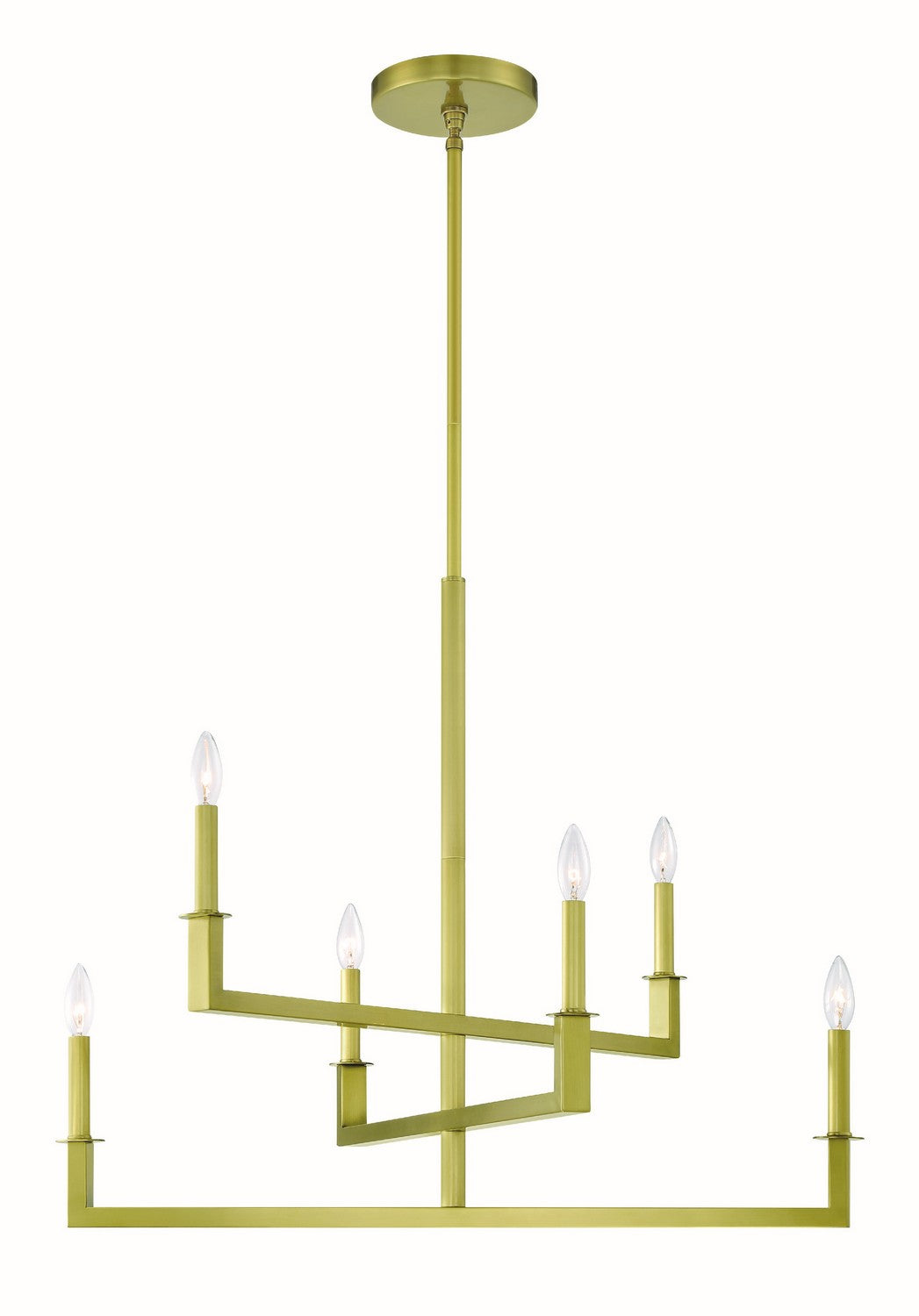 Dante 6-Light Chandelier in Aged Brass by Crystorama - MPN DNT-6036-AG