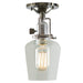 Central Park 1-Light Ceiling Mount with 4" Glass Shade in Polished Nickel