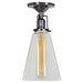 Central Park 1-Light Ceiling Mount with 4.75" Glass Shade in Gun Metal