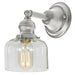 Central Park 1-Light Wrenley Wall Sconce with 5" Glass Shade in Satin Nickel
