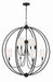 Sylvan 8-Light Chandelier in Black Forged by Crystorama - MPN 2246-BF