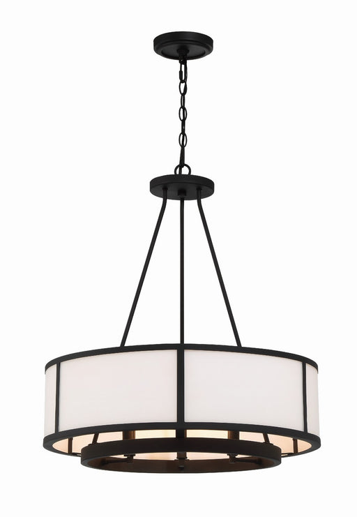 Bryant 6-Light Chandelier in Black Forged by Crystorama - MPN BRY-8006-BF