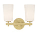 Colton 2-Light Wall Mount in Aged Brass by Crystorama - MPN COL-102-AG