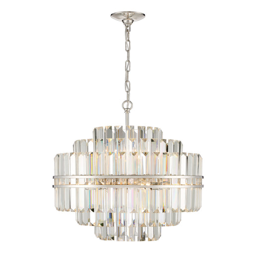 Hayes 12-Light Chandelier in Polished Nickel by Crystorama - MPN HAY-1405-PN