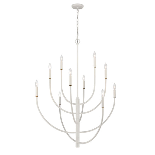Continuance Ten Light Chandelier in White Coral