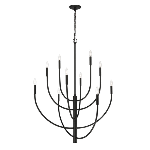 Continuance Ten Light Chandelier in Charcoal