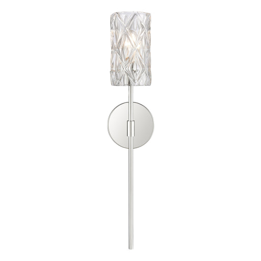 Formade Crystal One Light Wall Sconce in Polished Chrome