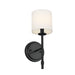 Ali One Light Wall Sconce in Black