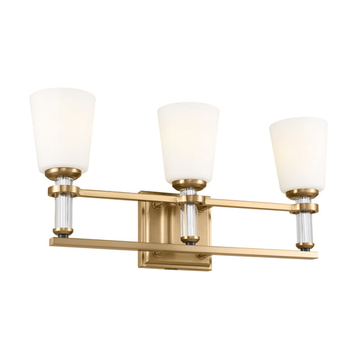 Rosalind Three Light Bath in Brushed Natural Brass