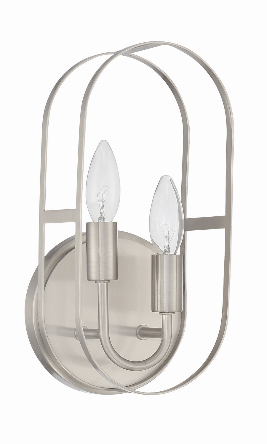 Mindful Two Light Wall Sconce in Brushed Polished Nickel