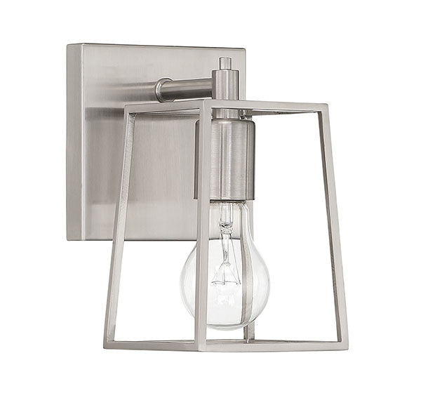 Dunn One Light Wall Sconce in Brushed Polished Nickel