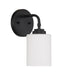 Stowe One Light Wall Sconce in Flat Black