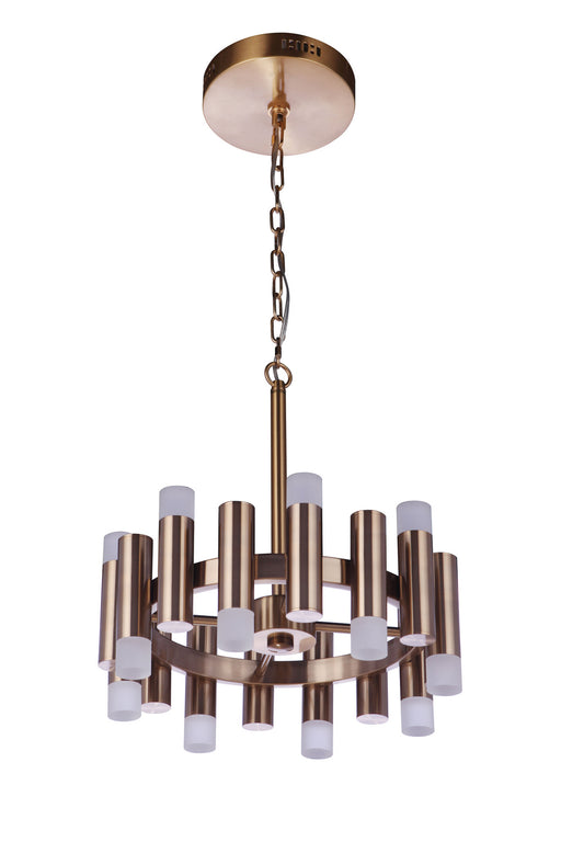 Simple Lux LED Chandelier in Satin Brass