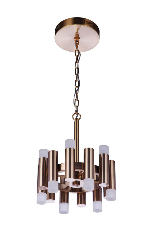 Simple Lux LED Convertible Semi Flushmount in Satin Brass