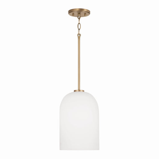 Lawson One Light Pendant in Aged Brass