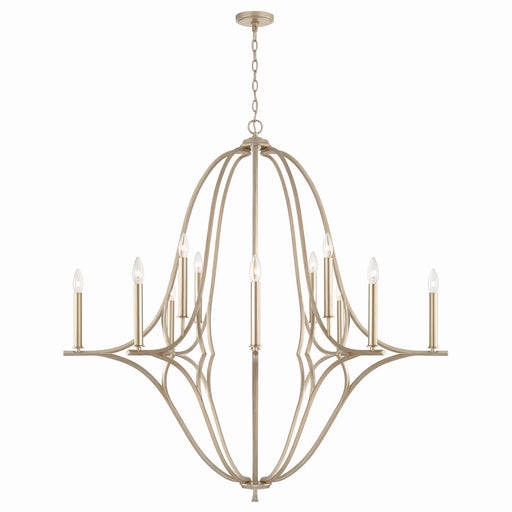 Claire 12 Light Chandelier in Brushed Champagne