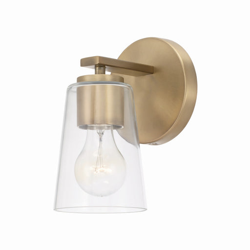 Portman One Light Wall Sconce in Aged Brass