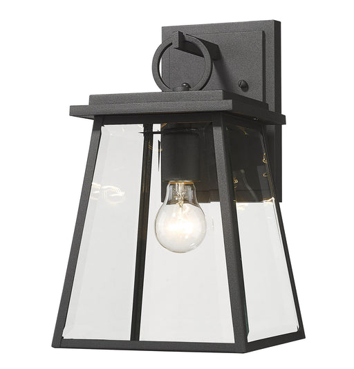 Broughton One Light Outdoor Wall Sconce in Black by Z-Lite Lighting