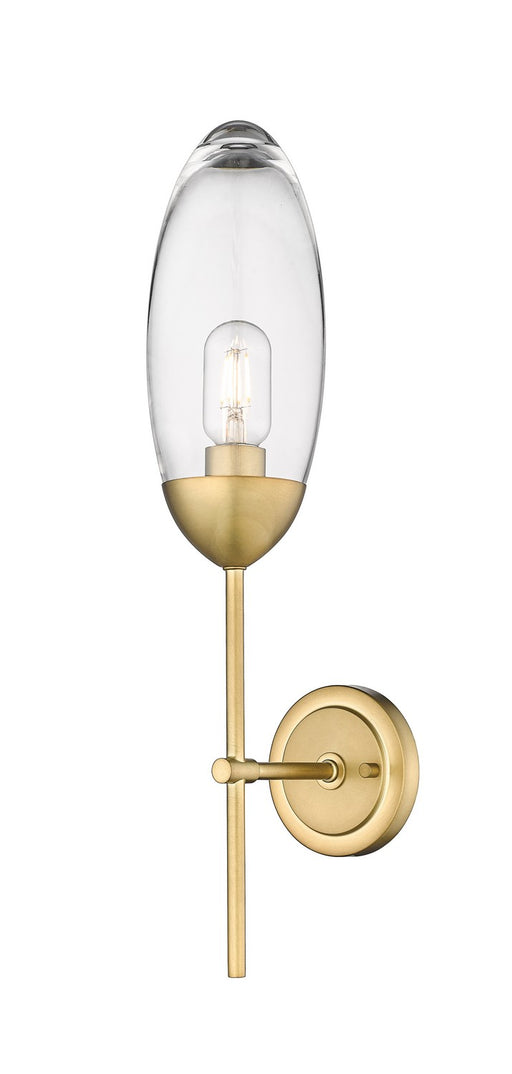 Arden One Light Wall Sconce in Rubbed Brass by Z-Lite Lighting