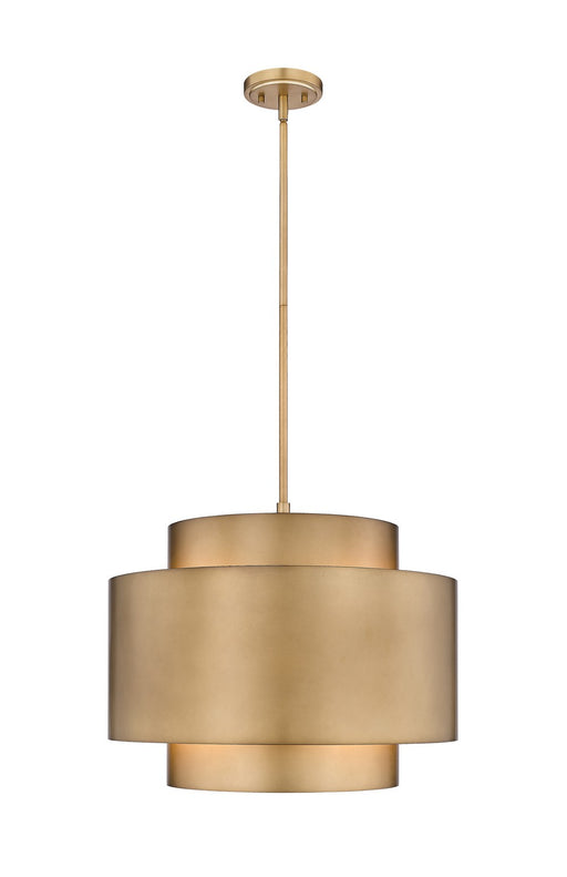 Harlech Three Light Pendant in Rubbed Brass by Z-Lite Lighting