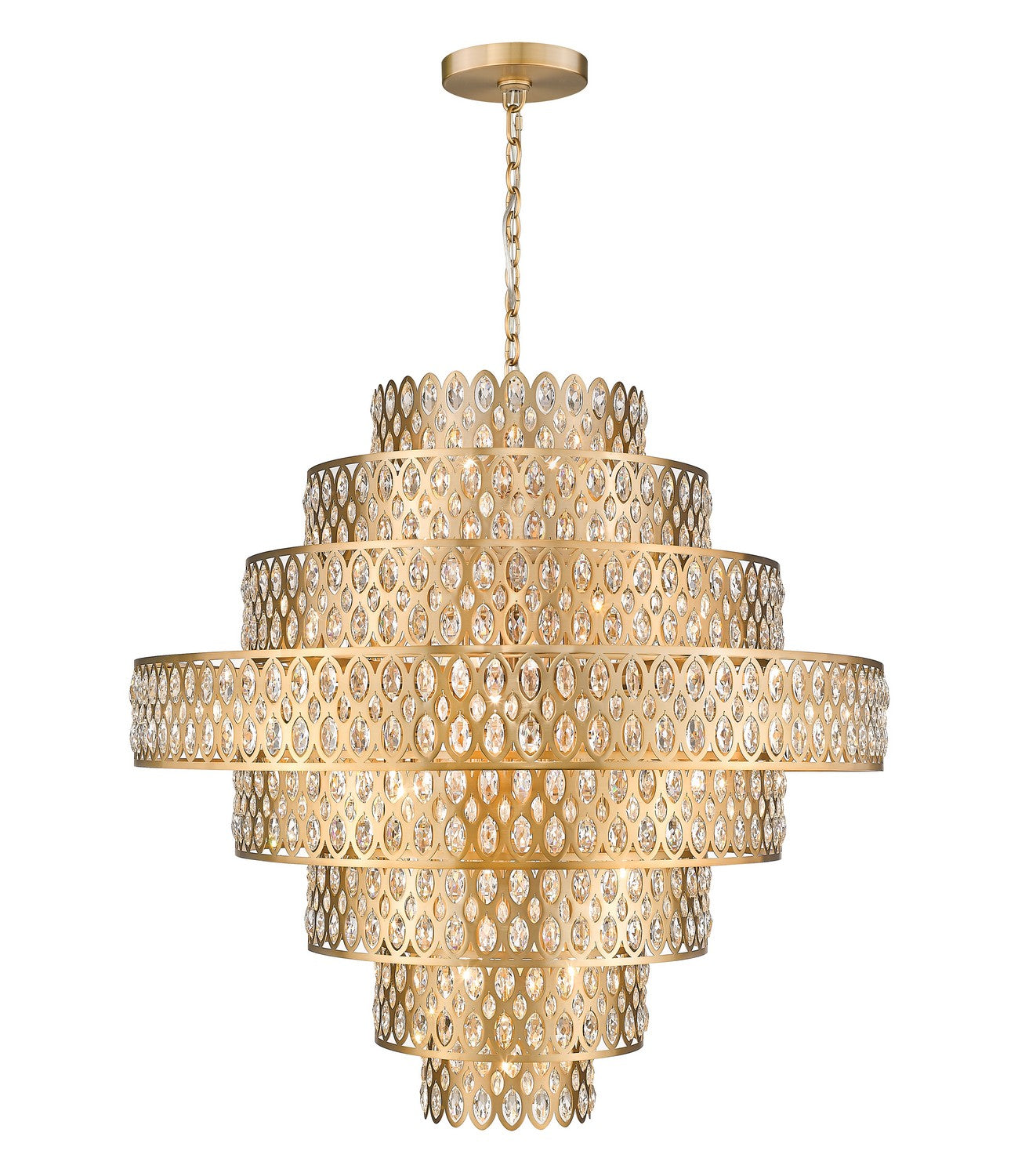 Dealey 25 Light Pendant in Heirloom Brass by Z-Lite Lighting