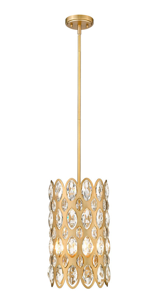Dealey Three Light Pendant in Heirloom Brass by Z-Lite Lighting