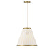 Aster One Light Pendant in Warm Brass