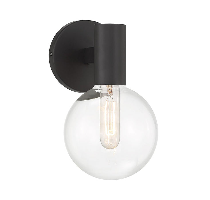 Wright One Light Wall Sconce in Matte Black
