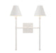 Jefferson Two Light Wall Sconce in Bisque White