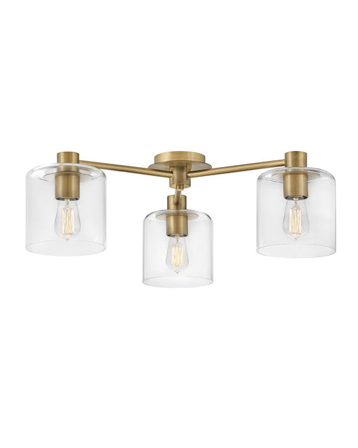 Axel LED Semi-Flush Mount in Heritage Brass by Hinkley Lighting