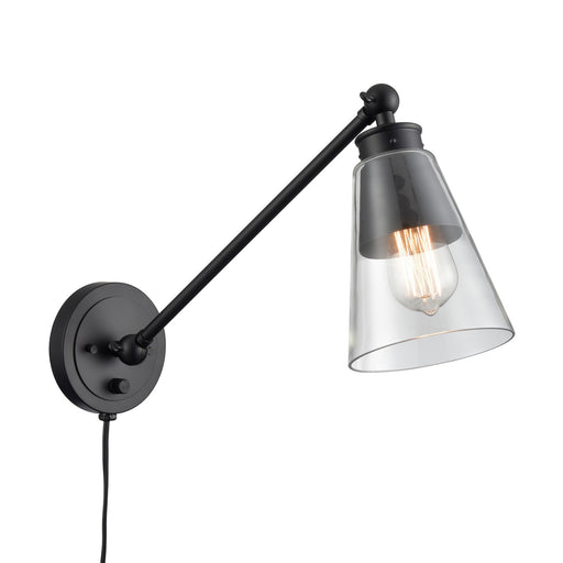 Albany One Light Wall Sconce in Matte Black
