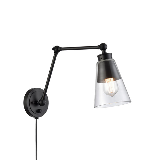 Albany One Light Wall Sconce in Matte Black
