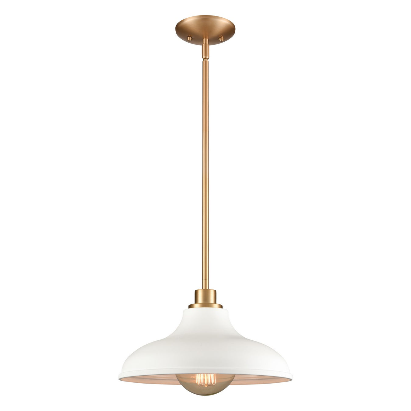 Grenville One Light Pendant in Brushed Gold