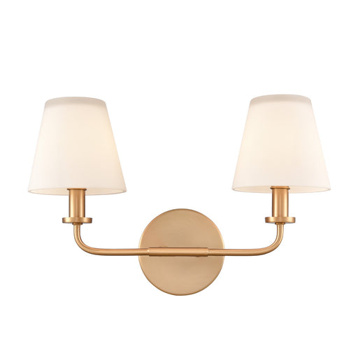 Hoyle Two Light Vanity in Brushed Gold