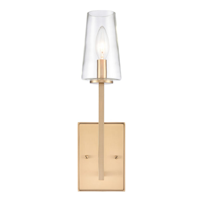 Fitzroy One Light Wall Sconce in Lacquered Brass