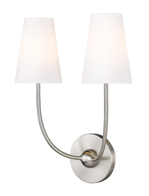 Shannon Two Light Wall Sconce in Brushed Nickel by Z-Lite Lighting