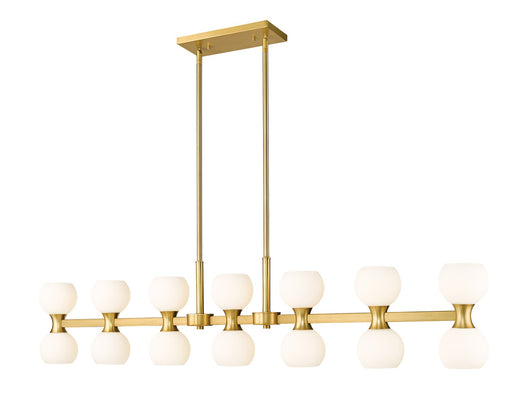 Artemis 14 Light Linear Chandelier in Modern Gold by Z-Lite Lighting
