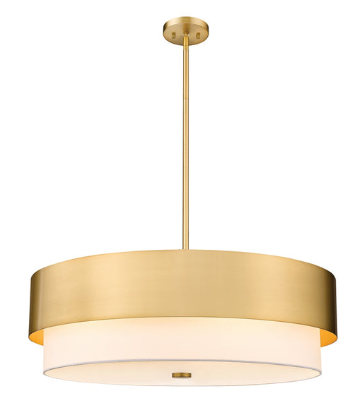 Counterpoint Six Light Chandelier in Modern Gold by Z-Lite Lighting