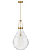 Eloise LED Pendant in Lacquered Brass by Hinkley Lighting