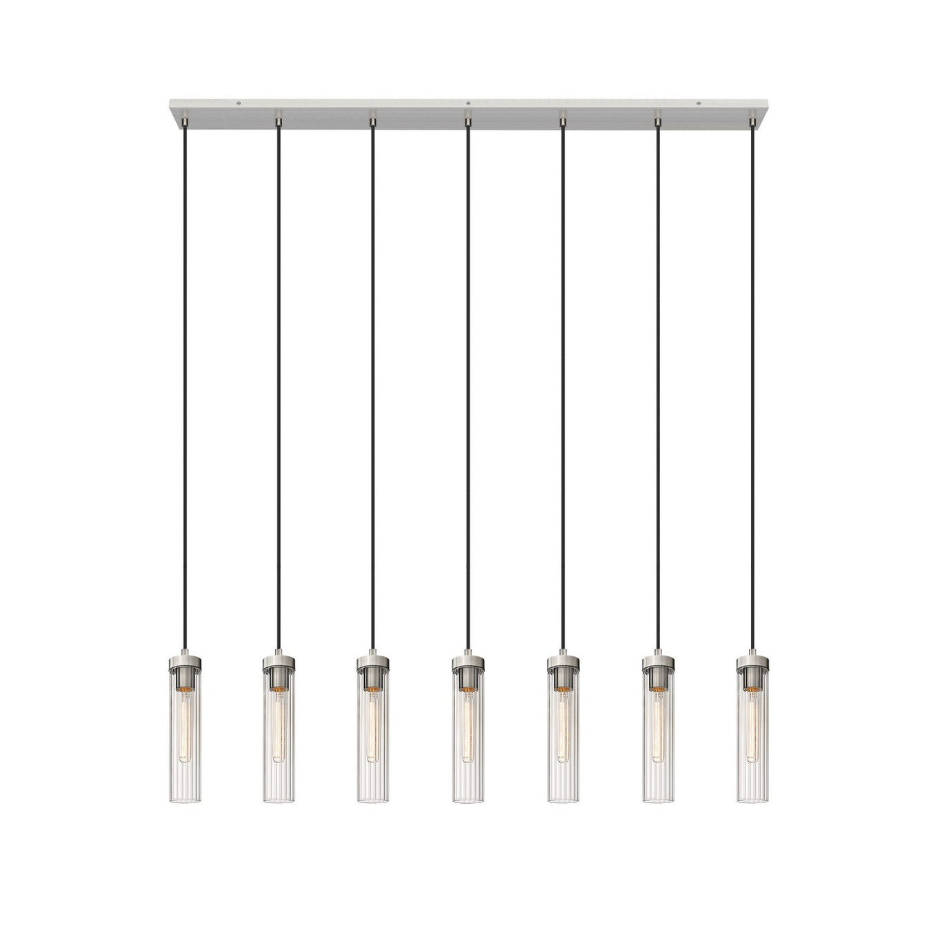 Beau Seven Light Linear Chandelier in Brushed Nickel by Z-Lite Lighting