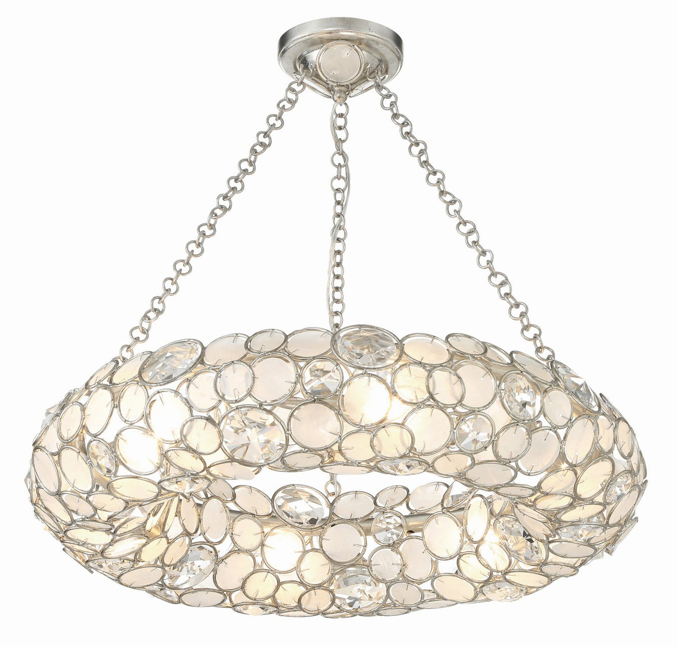Palla 6-Light Chandelier in Antique Silver by Crystorama - MPN 525-SA