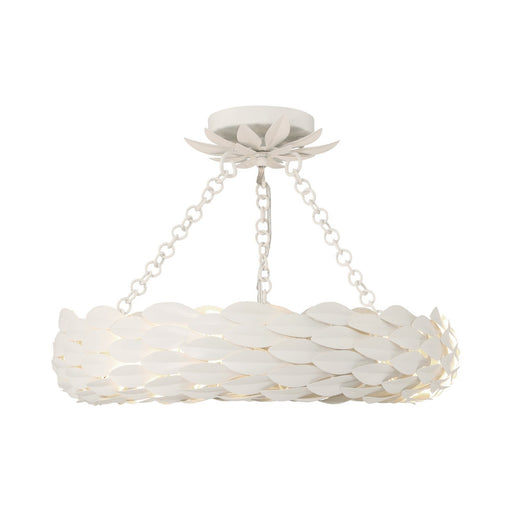 Broche LED Semi-Flush Mount in Matte White by Crystorama - MPN 535-MT_CEILING