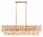 Addis 14-Light Chandelier in Aged Brass with Amber Glass by Crystorama - MPN ADD-317-AG-AM