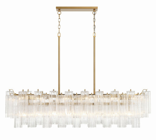 Addis 14-Light Chandelier in Aged Brass with Clear Glass by Crystorama - MPN ADD-317-AG-CL