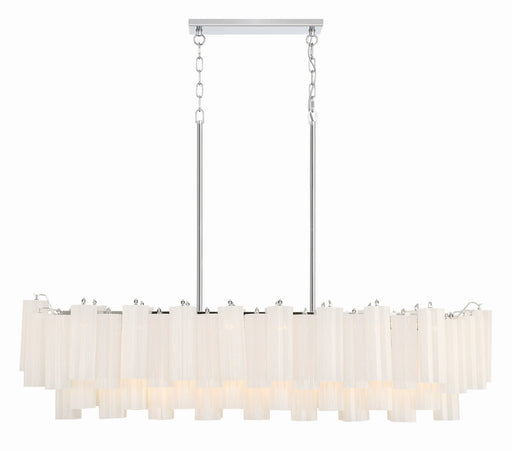 Addis 14-Light Chandelier in Polished Chrome with White Glass by Crystorama - MPN ADD-317-CH-WH