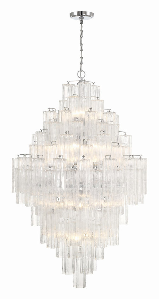 Addis 20 Light Chandelier in Polished Chrome with Clear Glass by Crystorama - MPN ADD-319-CH-CL