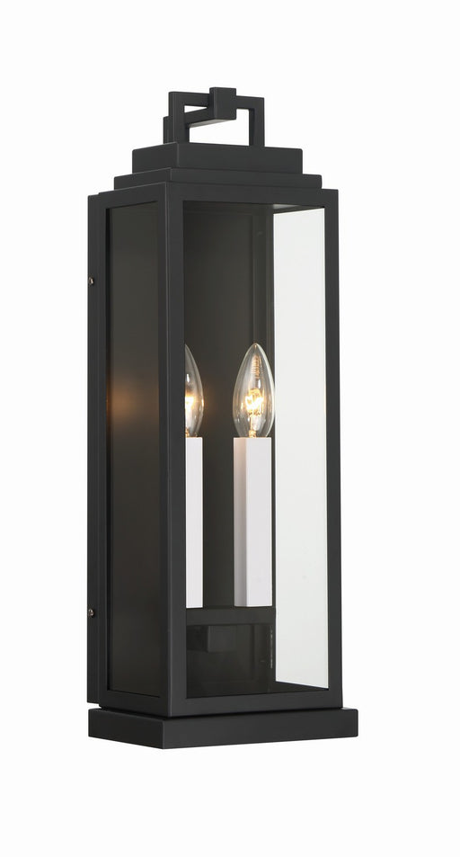 Aspen 2-Light Outdoor Wall Sconce in Matte Black by Crystorama - MPN ASP-8912-MK