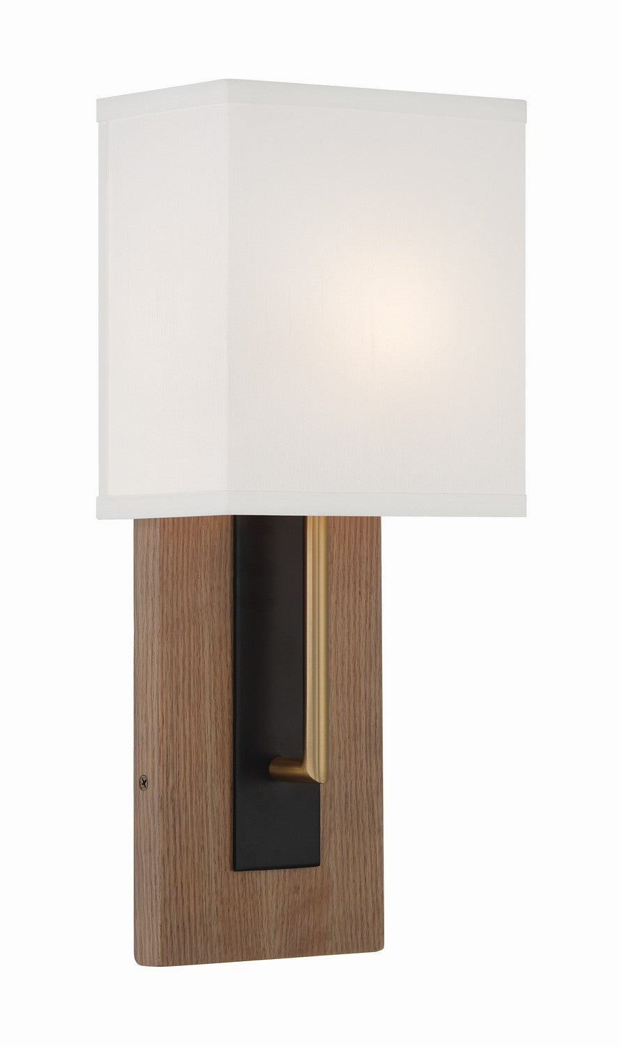 Brent 1-Light Wall Sconce in Matte Black & Vibrant Gold by Crystorama - MPN BRE-A3633-MK-VG