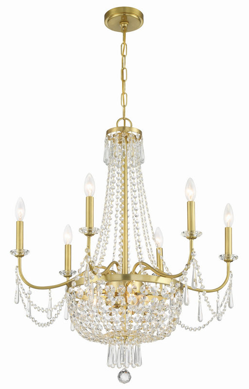 Haywood 9-Light Chandelier in Aged Brass by Crystorama - MPN HWD-7709-AG