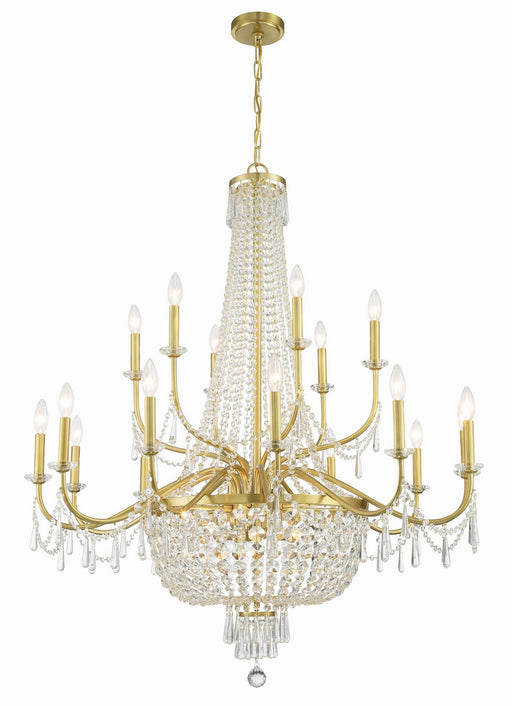 Haywood 22-Light Chandelier in Aged Brass by Crystorama - MPN HWD-7722-AG